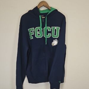 FGCU Eagles Zip Front Hoodie By J-America, Size XL